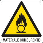 [E401801X] E401801X - Cartello pericolo materiale comburente EN ISO 7010
