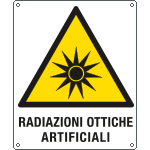 [E414501X] E414501X - cartello pericolo radiazioni ottiche artificiali EN ISO 7010
