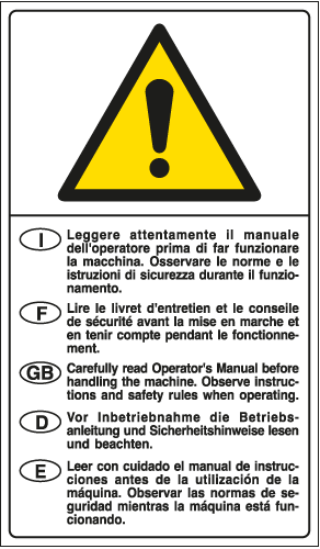 [E49538E] E49538E - Cartello Leggere attentamente il manuale prima di ...EN ISO 7010