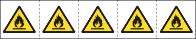 [E49602MS] E49602MS - etichetta pericolo infiammabile EN ISO 7010