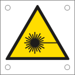 [E49610M] E49610M - Cartello alluminio pericolo raggio laser EN ISO 7010