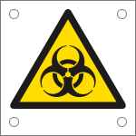 [E49631M] E49631M - Cartello alluminio pericolo rischio biologico EN ISO 7010