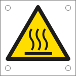 [E49639M] E49639M - Cartello alluminio pericolo superficie calda EN ISO 7010
