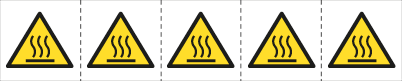 [E49639MS] E49639MS - foglio n.5 etichette adesive 60x60 Pericolo superfici.....EN ISO 7010