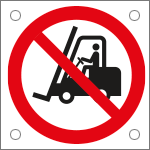 [E49721M] E49721M - Cartello bordo macchina vietato l'accesso a carrelli....EN ISO 7010