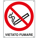 [E610101W] E610101W - Cartello divieto vietato fumare EN ISO 7010
