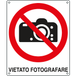 [E612301X] E612301X - Cartello divieto vietato fotografare EN ISO 7010