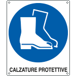 [E615501X] E615501X - Cartello obbligo calzature protettive EN ISO 7010