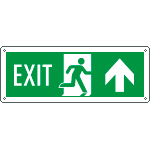 [E720203KS] E720203KS - Etichetta uscita di emergenza freccia avanti EXIT EN ISO 7010