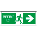 [E720302WS] E720302WS - Etichetta Emergency EXIT freccia a destra  EN ISO 7010
