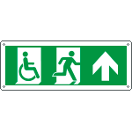 [E720503K] E720503K - Cartello uscita di emergenza disabili freccia avanti EN ISO 7010