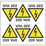 [E91651A] E91651A - foglio n. 6 etic.aut. "220 VOLT" +simb.