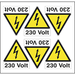 [E91652A] E91652A - foglio n. 6 etic.aut. "230 VOLT" +simb.