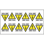 [E91653B] E91653B - foglio n.12 etic.aut. "380 VOLT"+simb.