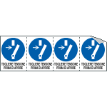 [E9540B] E9540B - Foglio 4 etichette togliere tensione prima di aprire EN ISO 7010