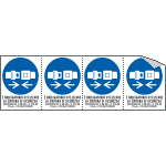 [E9548B] E9548B - Foglio n. 4 etichette adesive obbligouso cintura EN ISO 7010