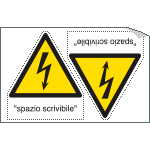 [E9564A] E9564A - Foglio 2 etichette adesive spazio scrivibile  EN ISO 7010