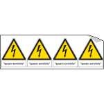 [E9564B] E9564B - Foglio 4 etichette adesive spazio scrivibile  EN ISO 7010