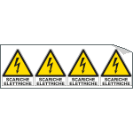 [E9566B] E9566B - Foglio 4 etichette Scariche Elettriche EN ISO 7010