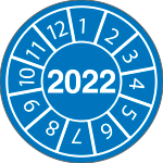 [EBC49622] EBC49622 - confezione da 250 bollini datario anno 2022 VERDE