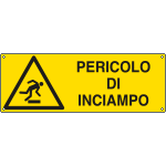 [EEF17127K] EEF17127K - cartello autoadesivo EasyFix pericolo di inciampo EN ISO 7010