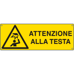 [EEF17134K] EEF17134K - cartello autoadesivo EasyFix pericolo attenzione alla testa EN ISO7010