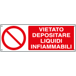 [EEF18032K] EEF18032K - cartello autoadesivo EasyFix vietato depositare liquidi infiammabili