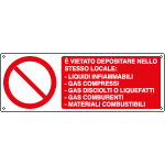 [EEF18053K] EEF18053K - cartello autoadesivo EasyFix vietato depositare ISO 7010
