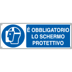 [EEF1908K] EEF1908K - cartello autoadesivo EasyFix obbligo schermo protettivo EN ISO 7010