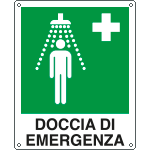 [EEF20103X] EEF20103X - cartello autoadesivo EasyFix doccia di emergenza EN ISO 7010 E012