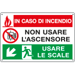 [EEF3536] EEF3536 - cartello autoadesivo multisimbolo EasyFix in caso incendio.EN ISO 7010