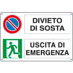 [EEF3546] EEF3546 - Cartello autoadesivo multisimbolo EasyFix DIVIETO SOSTA EN ISO 7010