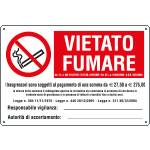 [EEF3554] EEF3554 - cartello autoadesivo multisimbolo EasyFix vietato fumare EN ISO 7010