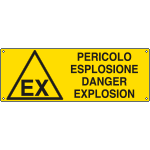 [EF17155K] EF17155K - cartello autoadesivo EasyFix "pericolo esplosione danger explosion"