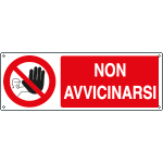 [EF18055K] EF18055K - cartello autoadesivo EasyFix divieto "non avvicinarsi"