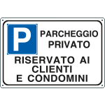 [EF3522] EF3522 - Cartello adesivo EasyFix parcheggio privato riservato