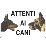 [EF3556] EF3556 - Cartello adesivo EasyFix attenti AL CANE